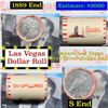 ***Auction Highlight*** Full Morgan/Peace Casino Las Vegas Sahara silver $1 roll $20, 1889 & S end (