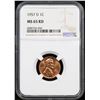 Image 2 : NGC 1957-d Lincoln Cent 1c Graded ms65 rd By NGC