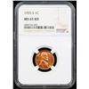 Image 2 : NGC 1955-s Lincoln Cent 1c Graded ms65 rd By NGC