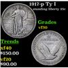 Image 1 : 1917-p Ty I Standing Liberty Quarter 25c Grades vf++