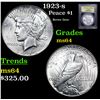 Image 1 : 1923-s Peace Dollar $1 Graded Choice Unc By USCG