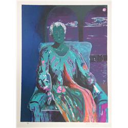 Sarah Churchill, Seated Woman, Lithograph Winston