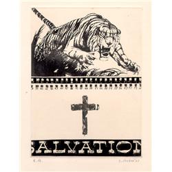 Stephen Durkee, Salvation, Etching 1963