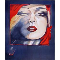 Helene Guetary, Self-Portrait, Lithograph