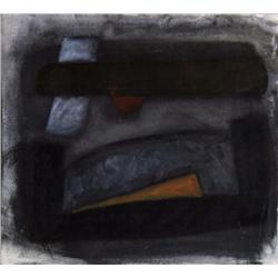 Red Hammond, Black Airplane Abstract, Painting 1945