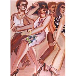 Lester Johnson, New York Dancers, Lithograph