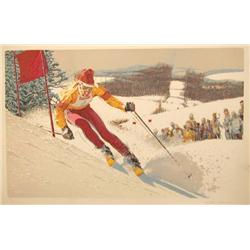 Jim Jonson, Skiier, Lithograph