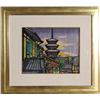 Image 1 : Clif Karhu, Japanese Temple, Woodblock Print