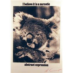 Les Levine, Koala Bear, Abstract Expressionist Etching
