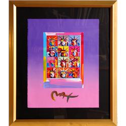 Peter Max, Twelve Liberty's, Framed Painting