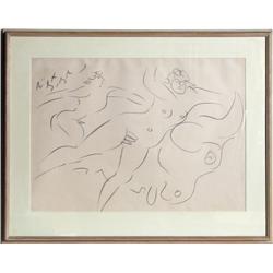Reuben Nakian, Two Nudes, Lithograph