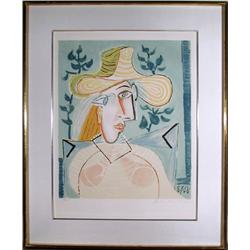 Picasso, Femme au Collerette, Lithograph