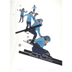 Joanne Seltzer, Skiing, Lithograph