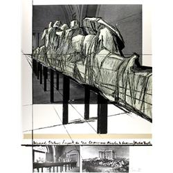 Christo, Wrapped Statues, Silkscreen/Collage