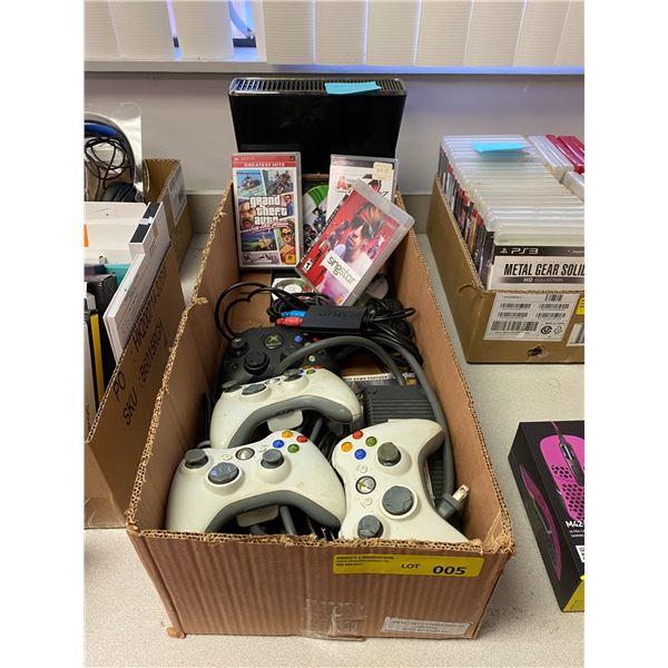 Group Lot of Assorted Xbox Equipment including Xbox360 - Used Estate Sale