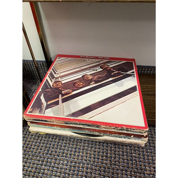 Group Lot of Vintage Records  such as The Beatles and Rolling Stones - Estate