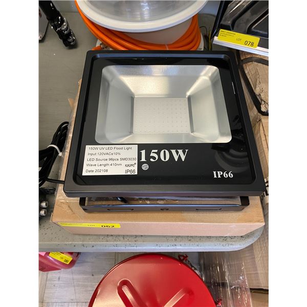 150 W Black Light For Party or Aquarium - 150W UV LED Flood Light - IP66 with harness and plus - 11