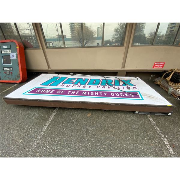 HENDRIX HOCKEY PAVILION - Signage - From the Hockey Show - Approx. 15feet x 74 1/2in x 9 inches - wi
