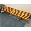 Image 1 : Wooden Slat Hockey Bench from the Hockey Show - - approx. 6ft x 17in x 18in