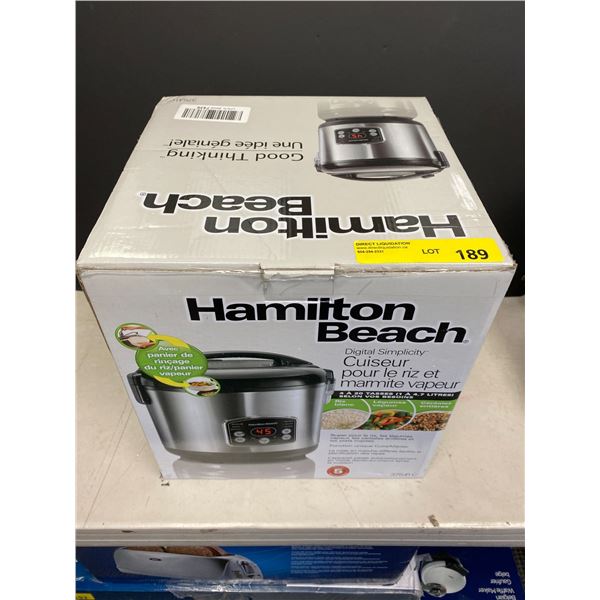 Hamilton Beach Digital Rice Cooker & Steamer - 4-20Cup Capacity