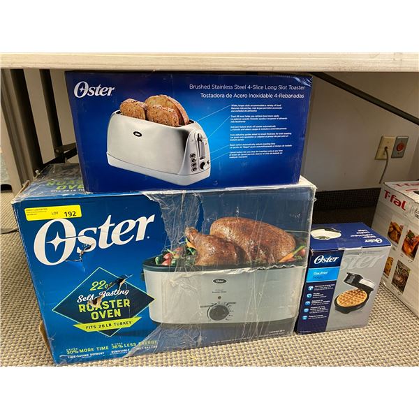 Oster - 22Qt SelfBasting Roaster Oven, 4-Slice Long Slot Toaster and Belgium Waffle Maker