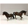 Image 2 : Beswick England - two larger horse figurines - both have tiny chips on ears - largest is approx. 6in