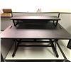 Image 1 : Computer Desk Adjustable Height Table - Black