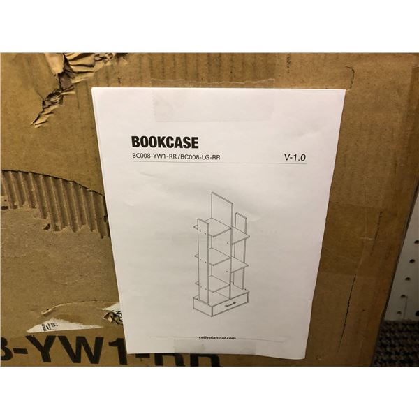 ROLANSTAR Bookcase - BC008-YW1-RR - Rustic Brown