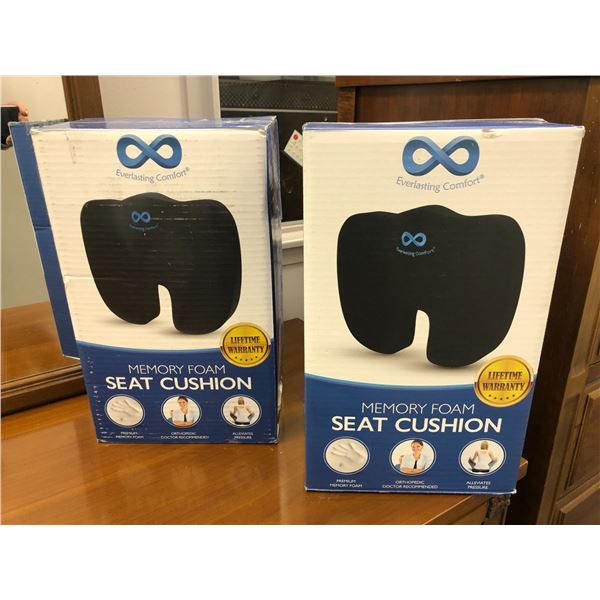 Everlasting Comfort - Memory Foam Seat Cushion - Two Quantity