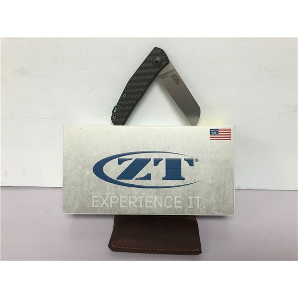 ZT Knives Small Folding Knife with Leather Case
