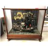 Image 1 : Curio Cabinet with Castle and Ship Models ( The Star and Medieval Castle)