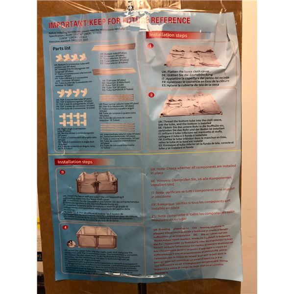 Baby - Fabric Playard with Zippered openings - model ST-918