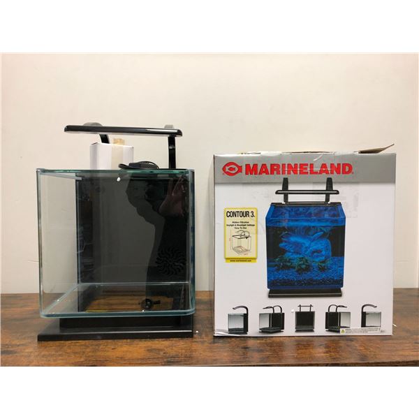 Marineland Aquarium  Contour 3 with Hidden Filtration - Cube with Bent Glass Sides