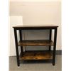Image 5 : Wood Hallway Table with Mesh Bottom Shelf- 40 x 14 x 32in and matching smaller shelving unit 24 x 12