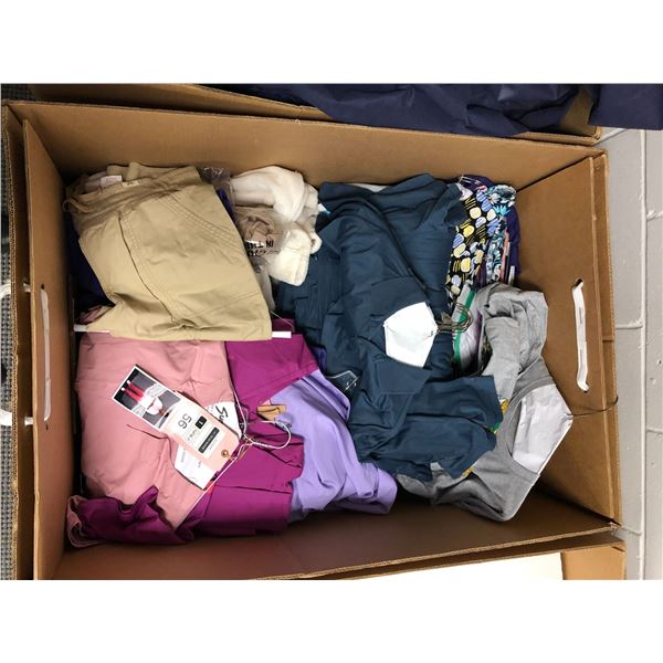 Extra Large Bin of Uniforms - Mostly Hospital Themed Clothing - Group of Collared T-shirts St. Edith