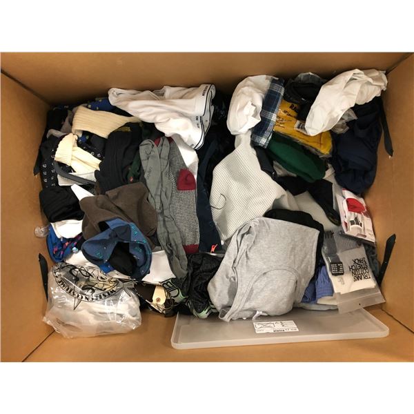 Extra Large Bin of Clothes -mostly T shirts, socks and even a few green berets!  (Please Note as the