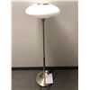Image 1 : Ikea Tallbyn Light Fixture - Stainless Post and Base with White Glass Light Cover - Approx. 54in tal
