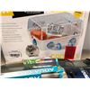 Image 2 : Group Lot of Misc. Pet Supplies - Hamster Habitat, Reptile and Aquarium Lights, Aquarium Easy Vac