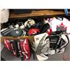 Image 1 : Two Large Boxes of Hockey Protective Gear including Goalie Pads and Jerseys from the Hockey Show