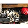 Image 2 : Two Large Boxes of Hockey Protective Gear including Goalie Pads and Jerseys from the Hockey Show