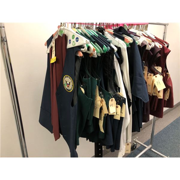 Large Group of Movie Set Clothing - Suit Vests and some neckties - approx. 100 pieces