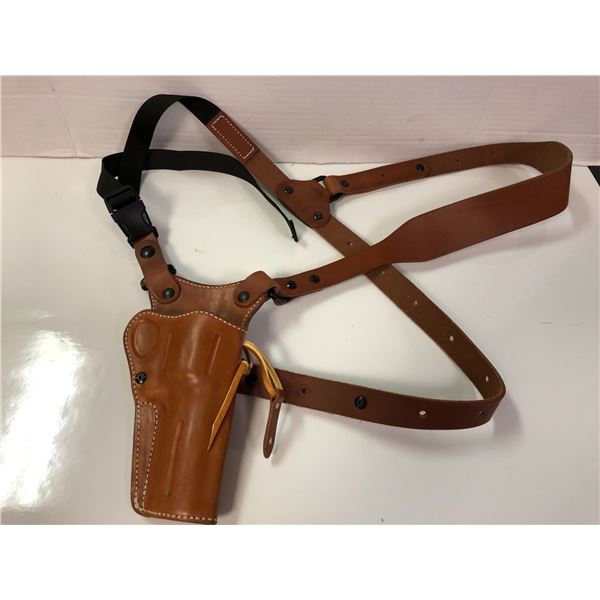 Leather Gun Harness with Holster