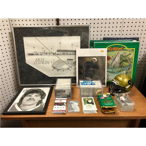 Group Lot of Golfing and Football Memorabilia