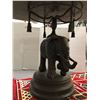 Image 3 : Elephant Table Base with Brass Etched Top - approx. 41 x 26 x 27in tall