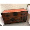 Image 1 : Vintage Steamer Chest - wood with Metal accents and Handles - approx. 39 x 17 x 21 1/2in
