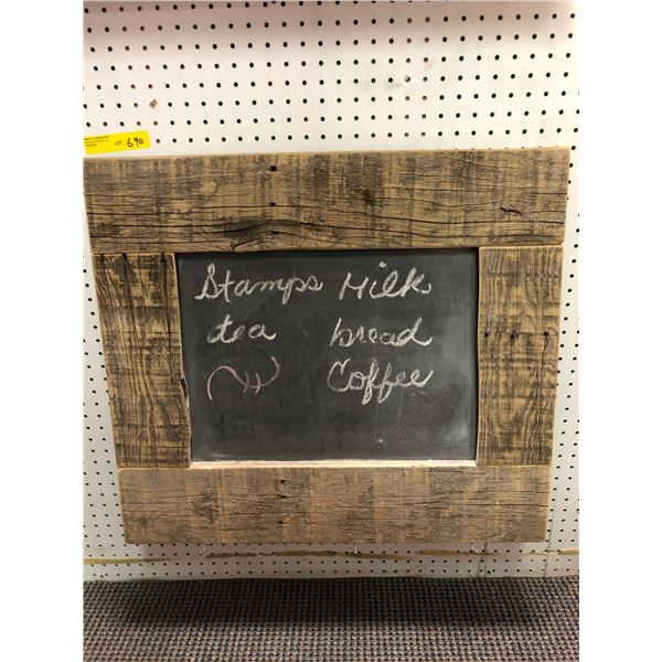 Reclaimed Wood Chalk Board - approx. 29in x 26in