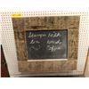 Image 2 : Reclaimed Wood Chalk Board - approx. 29in x 26in