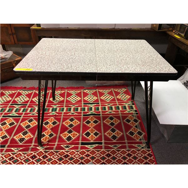 Vintage Dining Table with Arborite Top - Metal Legs - approx. 29 1/2 x 41 1/2 x 30in