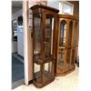 Image 3 : Curio Cabinet with Bent Glass Sides - Great Condition - approx. 28 1/2in x 11 1/2in x 76 1/2in with