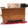 Image 2 : Vintage Maple Chest with Drawer - Great Condition - approx. 40in x 18in x 26 1/2in on wheels
